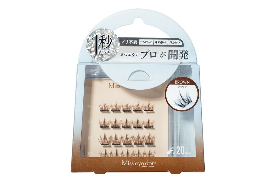 1秒まつエク クラウンタイプ ブラウン（10-12mm）